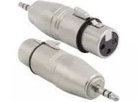 JD-486 / XLR 3P F-mini jack 3.5 M Разъем микрофонный, переходник гнездо XLR 3Pin - miniJack 3.5 штекер