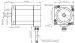 57CM23-FS Leadshine Шаговый двигатель NEMA23, 90мм, 2.3Nm, влагозащита IP65