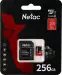 Карта памяти MicroSDXC, 256GB, Сlass 10, UHS-I, U3, Netac NT02P500PRO-256G-R