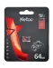 Карта памяти MicroSDXC, 64GB, Сlass 10, UHS-I, U3, Netac NT02P500PRO-064G-S