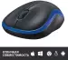 Мышь Logitech M185 Wireless <910-002239> 3btn+Roll, Black/Blue, mini-приёмник, USB, RTL